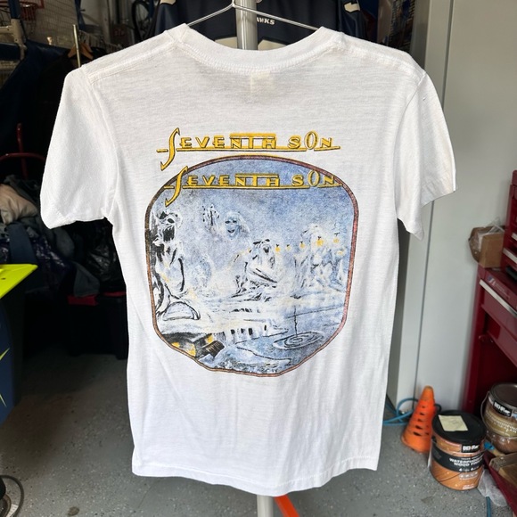 Iron Maiden Band Tee Mens Size Small White Vintage Concert Heavy Metal Grail - Picture 6 of 8